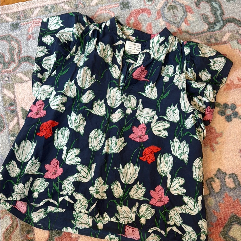 Floral Navy Blouse